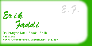 erik faddi business card